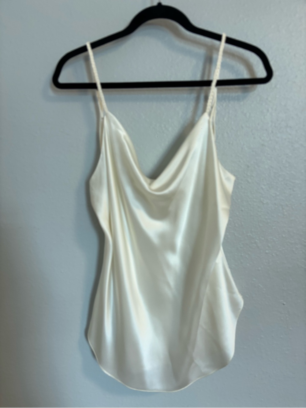 Cing a sept 100% Silk Braided Marta Camisole — Ivory